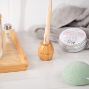 Wood Toothbrush Stand